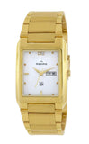 Maxima GOLD Men White Dial Analogue Watch - 22184CMGY