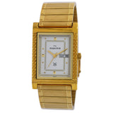 Maxima GOLD Men White Dial Analogue Watch - 22241CMGY