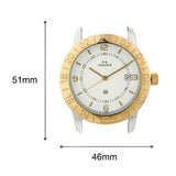 Maxima GOLD Men White Dial Analogue Watch - 24160LMGT