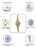 Maxima GOLD Women White Dial Analogue Watch - 29374BMLY