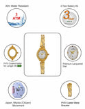 Maxima GOLD Women White Dial Analogue Watch - 29376BMLY