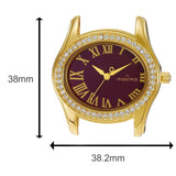 Maxima SWAROVSKI Women Burgundy Dial Analogue Watch - 29530CMLY