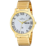 Maxima GOLD Men White Dial Analogue Watch - 32551CMGY