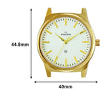 Maxima GOLD Men White Dial Analogue Watch - 34750CMGY