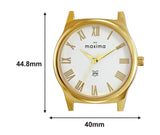 Maxima GOLD Men White Dial Analogue Watch - 34756CMGY