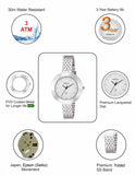 Maxima E-CO Women White Dial Analogue Watch - 39653CMLI