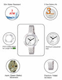 Maxima E-CO Women White Dial Analogue Watch - 39654CMLI