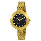 Maxima GOLD Women Black Dial Analogue Watch - 41482CMLY