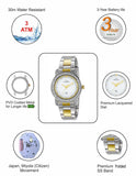 Maxima GOLD Women White Dial Analogue Watch - 43013CMLT