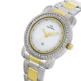 Maxima GOLD Women White Dial Analogue Watch - 43013CMLT