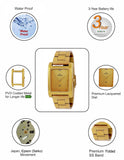 Maxima GOLD Men Gold Dial Analogue Watch - 43235CMGY