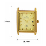 Maxima GOLD Men Gold Dial Analogue Watch - 44070CMGY