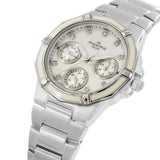 Maxima STEEL Women White Dial Analogue Watch - 46171CMLS