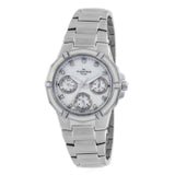 Maxima STEEL Women White Dial Analogue Watch - 46171CMLS