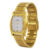 Maxima GOLD Men White Dial Analogue Watch - 47801CMGY