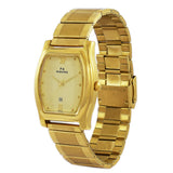 Maxima GOLD Men Gold Dial Analogue Watch - 47802CMGY