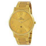 Maxima GOLD Men Gold Dial Analogue Watch - 48210CMGY