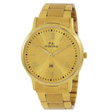 Maxima GOLD Men Gold Dial Analogue Watch - 48211CMGY