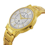 Maxima GOLD Men Silver Dial Analogue Watch - 48213CMGY