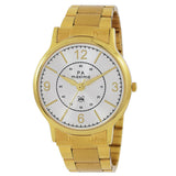 Maxima GOLD Men Silver Dial Analogue Watch - 48213CMGY