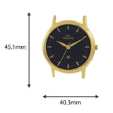 Maxima GOLD Men Black Dial Analogue Watch - 48214CMGY