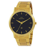 Maxima GOLD Men Black Dial Analogue Watch - 48214CMGY