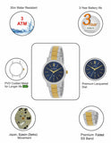 Maxima GOLD Women Blue Dial Analogue Watch - 48333CMLT