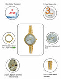 Maxima GOLD Women Silver Dial Analogue Watch - 52820BMLY