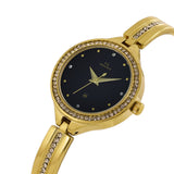 Maxima GOLD Women Black Dial Analogue Watch - 52822BMLY