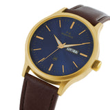 Maxima GOLD Men Blue Dial Analogue Watch - 54233LMGY