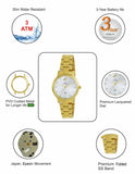 Maxima GOLD Women Silver Dial Analogue Watch - 55120CMLY