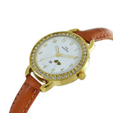 Maxima GOLD Women White Dial Analogue Watch - 55442LMLY