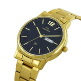 Maxima GOLD Men Black Dial Analogue Watch - 55563CMGY