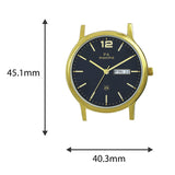 Maxima GOLD Men Black Dial Analogue Watch - 55563CMGY