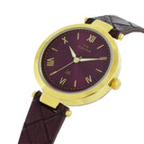 Maxima GOLD Women Burgundy Dial Analogue Watch - 55850LMLY