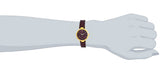 Maxima GOLD Women Burgundy Dial Analogue Watch - 55850LMLY