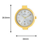 Maxima GOLD Women White Dial Analogue Watch - 55852LMLY