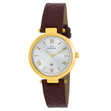 Maxima GOLD Women White Dial Analogue Watch - 55852LMLY