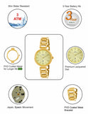 Maxima GOLD Women Gold Dial Analogue Watch - 55853BMLY