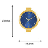 Maxima GOLD Women Blue Dial Analogue Watch - 55858BMLY