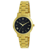 Maxima GOLD Women Black Dial Analogue Watch - 56102CMLY