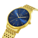 Maxima GOLD Men Blue Dial Analogue Watch - 56872CAGY