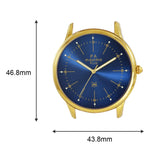 Maxima GOLD Men Blue Dial Analogue Watch - 56872CAGY