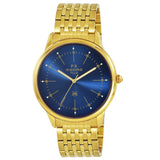 Maxima GOLD Men Blue Dial Analogue Watch - 56872CAGY