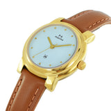 Maxima GOLD Women Blue Dial Analogue Watch - 57585LMLY