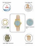 Maxima GOLD Women Blue Dial Analogue Watch - 57586LMLY