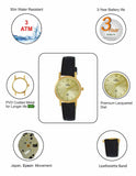 Maxima E-CO Women Gold Dial Analogue Watch - 57861LMLY