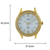 Maxima GOLD Women White Dial Analogue Watch - 58131LMLY