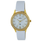 Maxima GOLD Women White Dial Analogue Watch - 58131LMLY