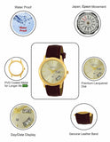 Maxima GOLD Men Gold Dial Analogue Watch - 58525LMGY